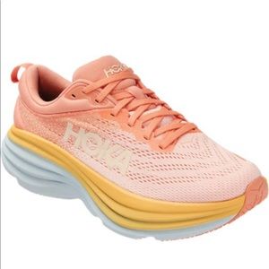 HOKA BONDI 8 SHELL CORAL/PEACH PARFAIT